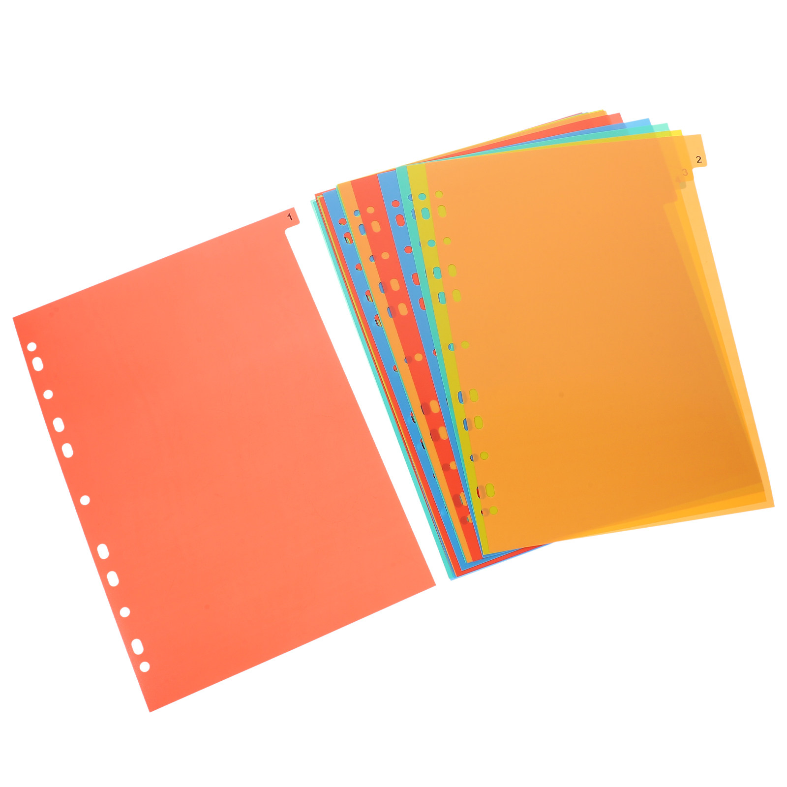 Tab Divider A4 - 20 vellen A4 plastic tabbladen met
