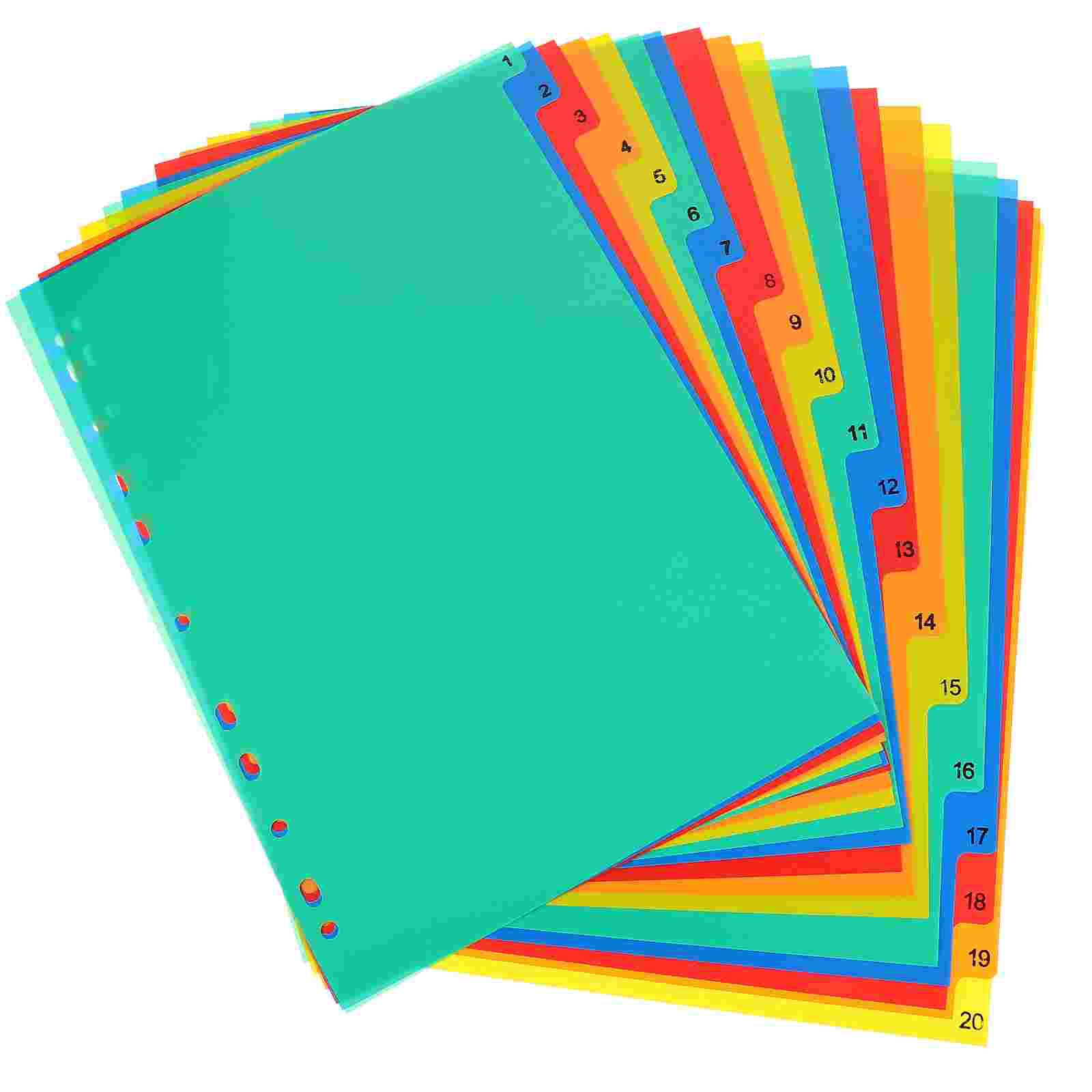 Tab Divider A4 - 20 Stuks A4 Gescheiden Losbladige Kladblok