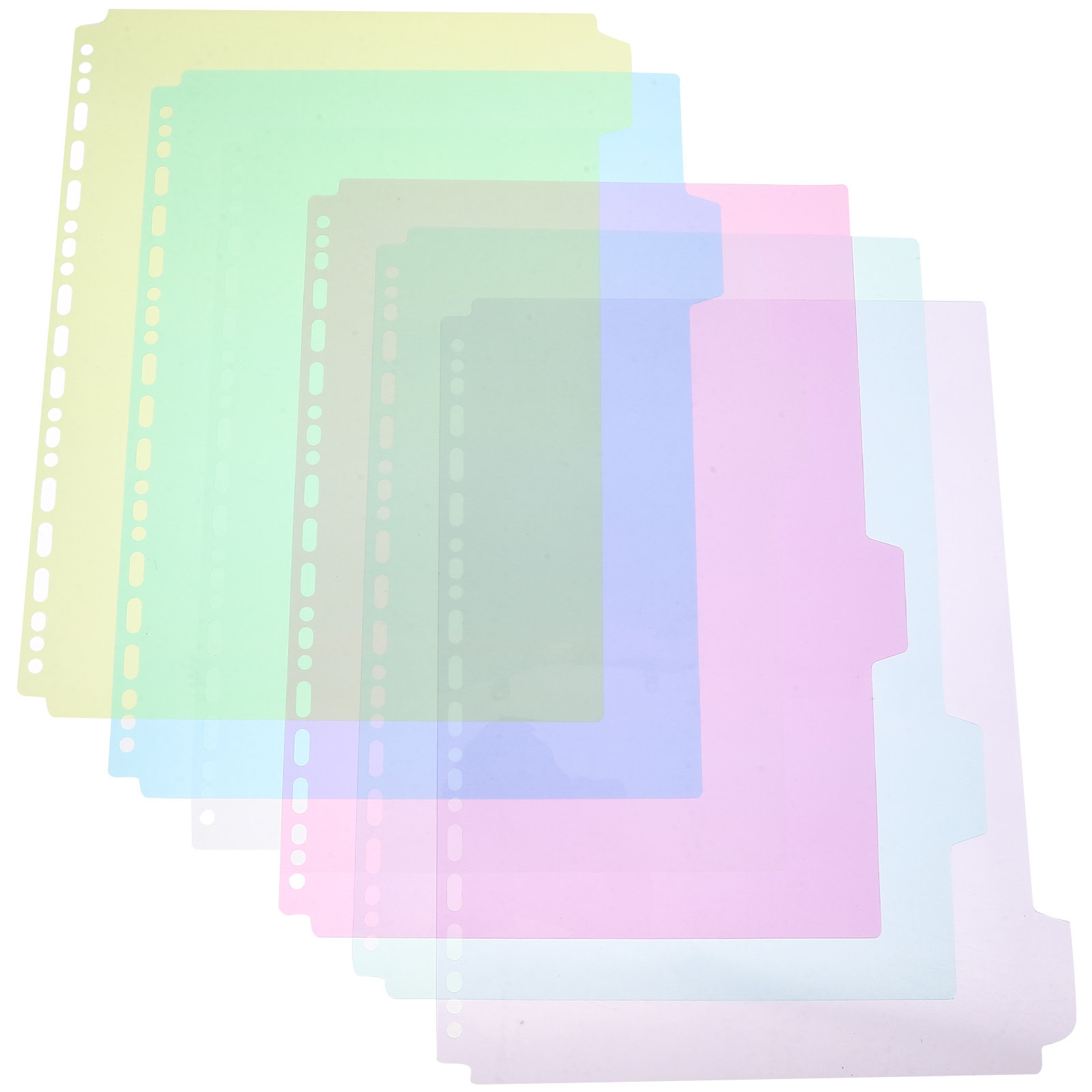 Tab Divider A4 - 6 stuks plastic tabbladen voor ringbanden,