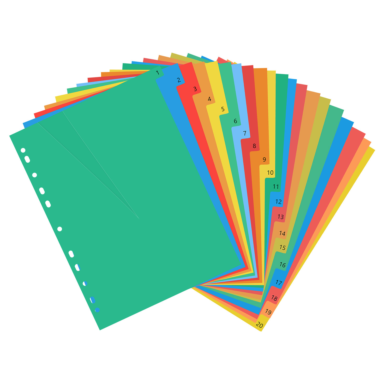 20 pagina's A4-formaat, kleurg - Tab Divider A4 recensie en prijs